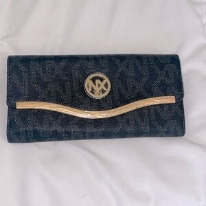 NX Black Wallet with Gold Accent